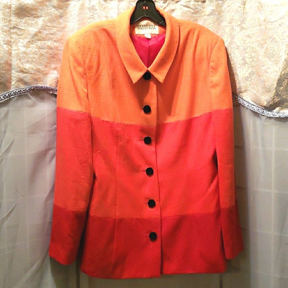 EXECUTIVE COLLECTION 6-BUTTON BLAZER SZ 16